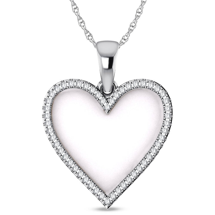 1/8 ct Diamond Necklace in 14K White Gold
