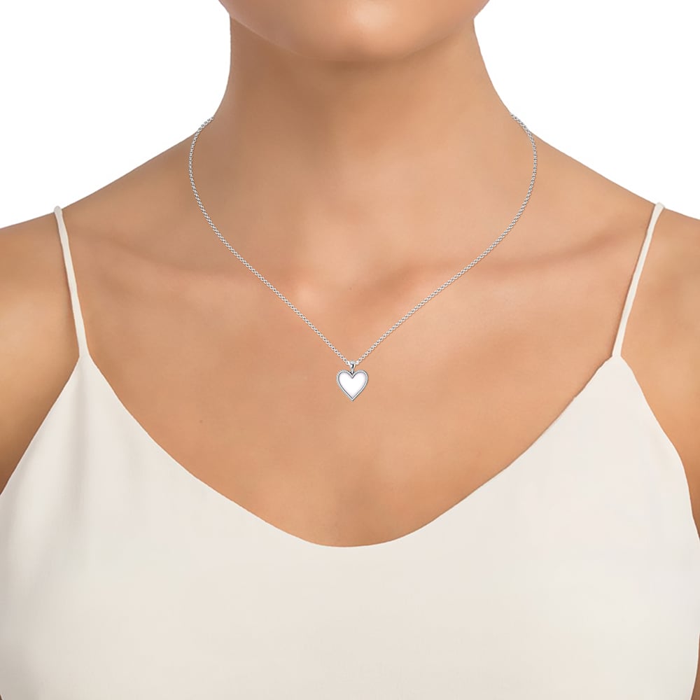 1/8 ct Diamond Necklace in 14K White Gold