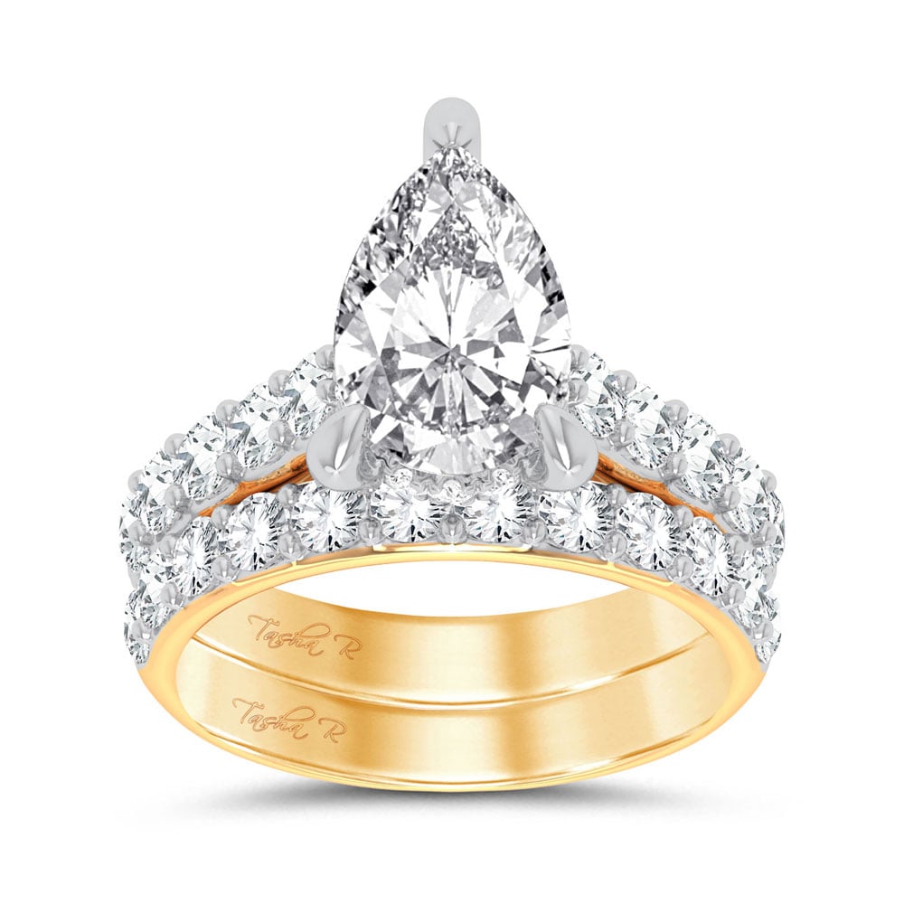 5 ct Lab-Grown Diamond Bridal Ring in 14K Yellow Gold