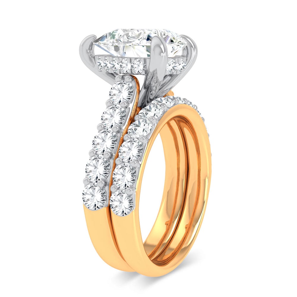 5 ct Lab-Grown Diamond Bridal Ring in 14K Yellow Gold