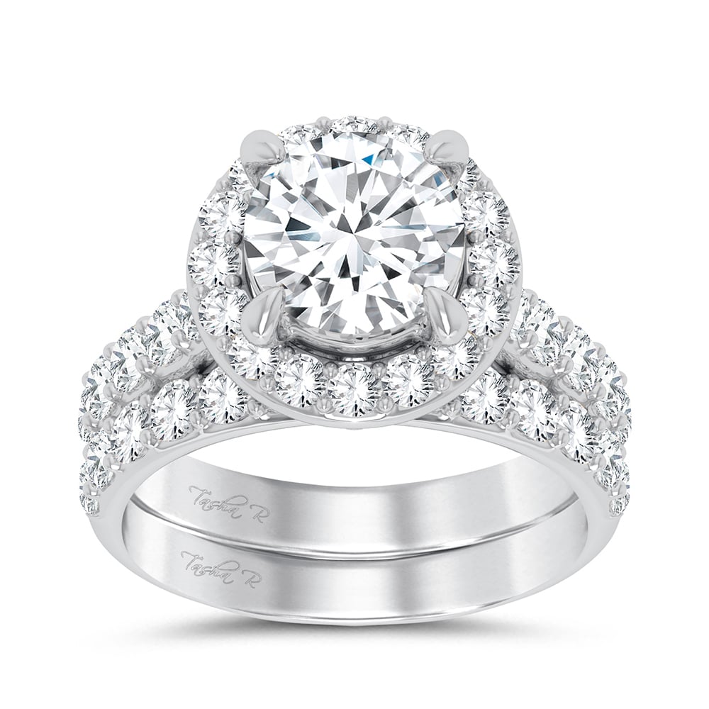 5 ct Lab-Grown Diamond Bridal Ring in 14K White Gold