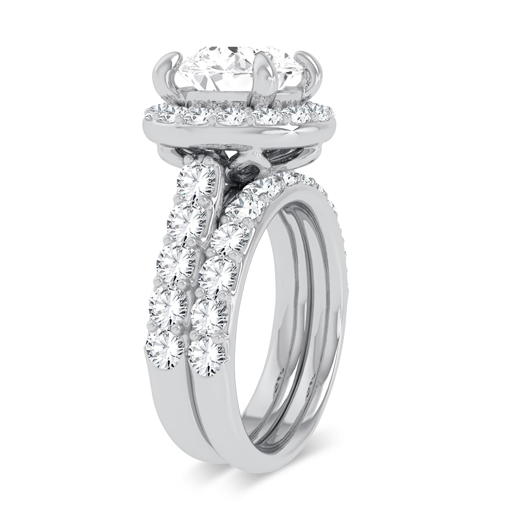 5 ct Lab-Grown Diamond Bridal Ring in 14K White Gold