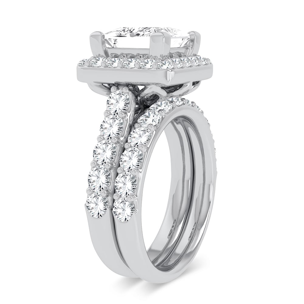 5 ct Lab-Grown Diamond Bridal Ring in 14K White Gold