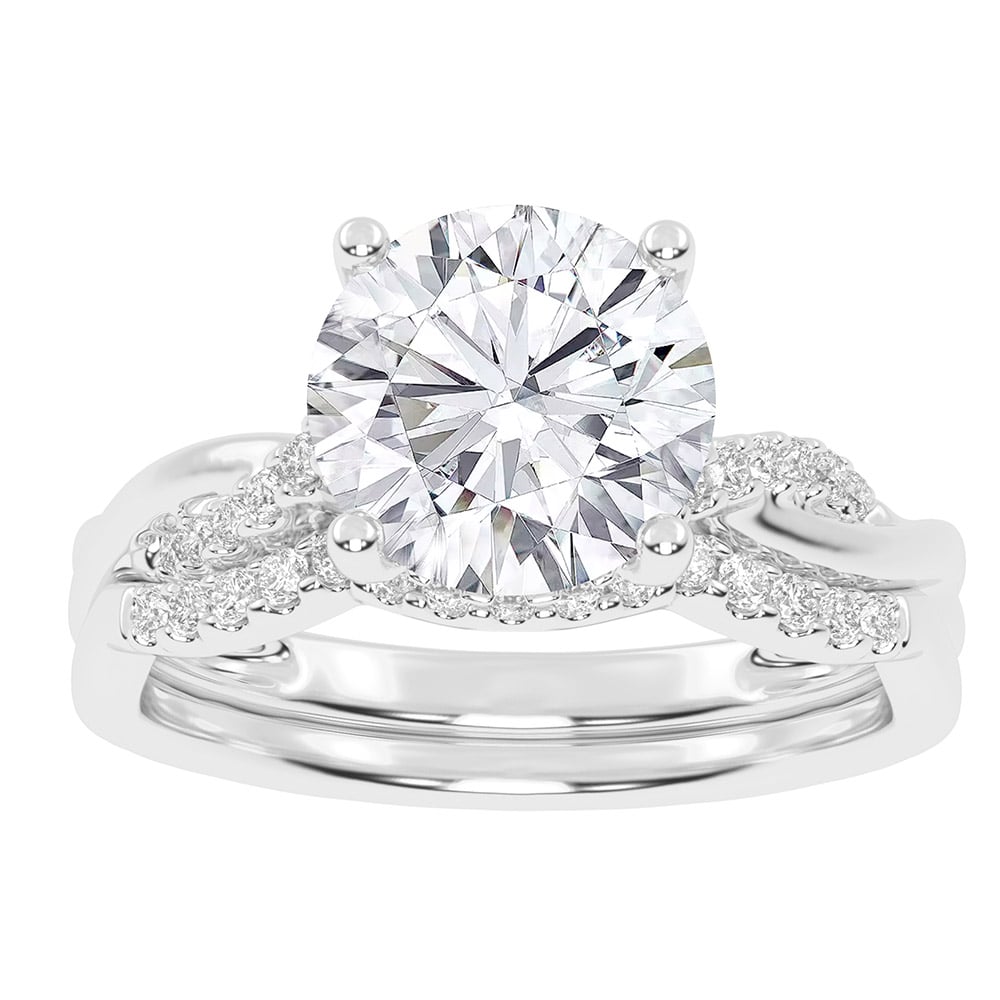 1-1/4 ct Lab-Grown Diamond Bridal Ring in 10K White Gold
