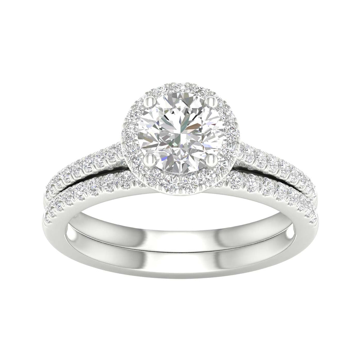 1-1/2 ct Lab-Grown Diamond Bridal Ring in 14K White Gold