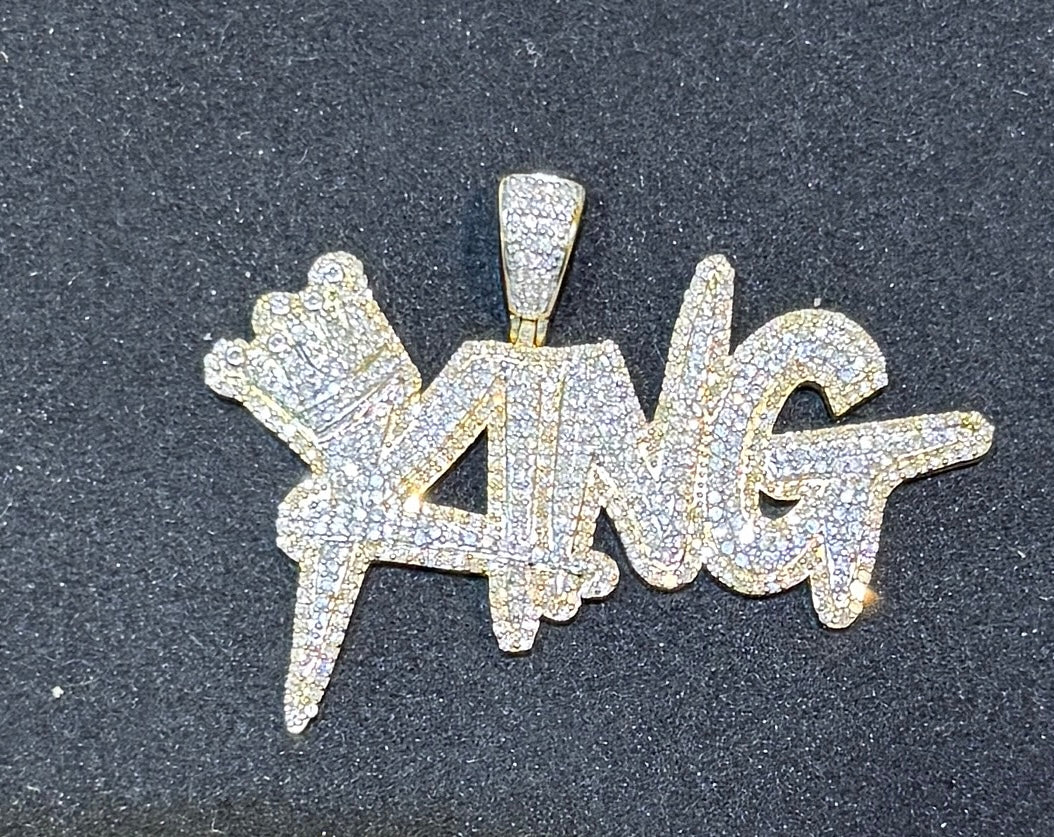 10kt Gold 2.5cttw Diamond King Pendant