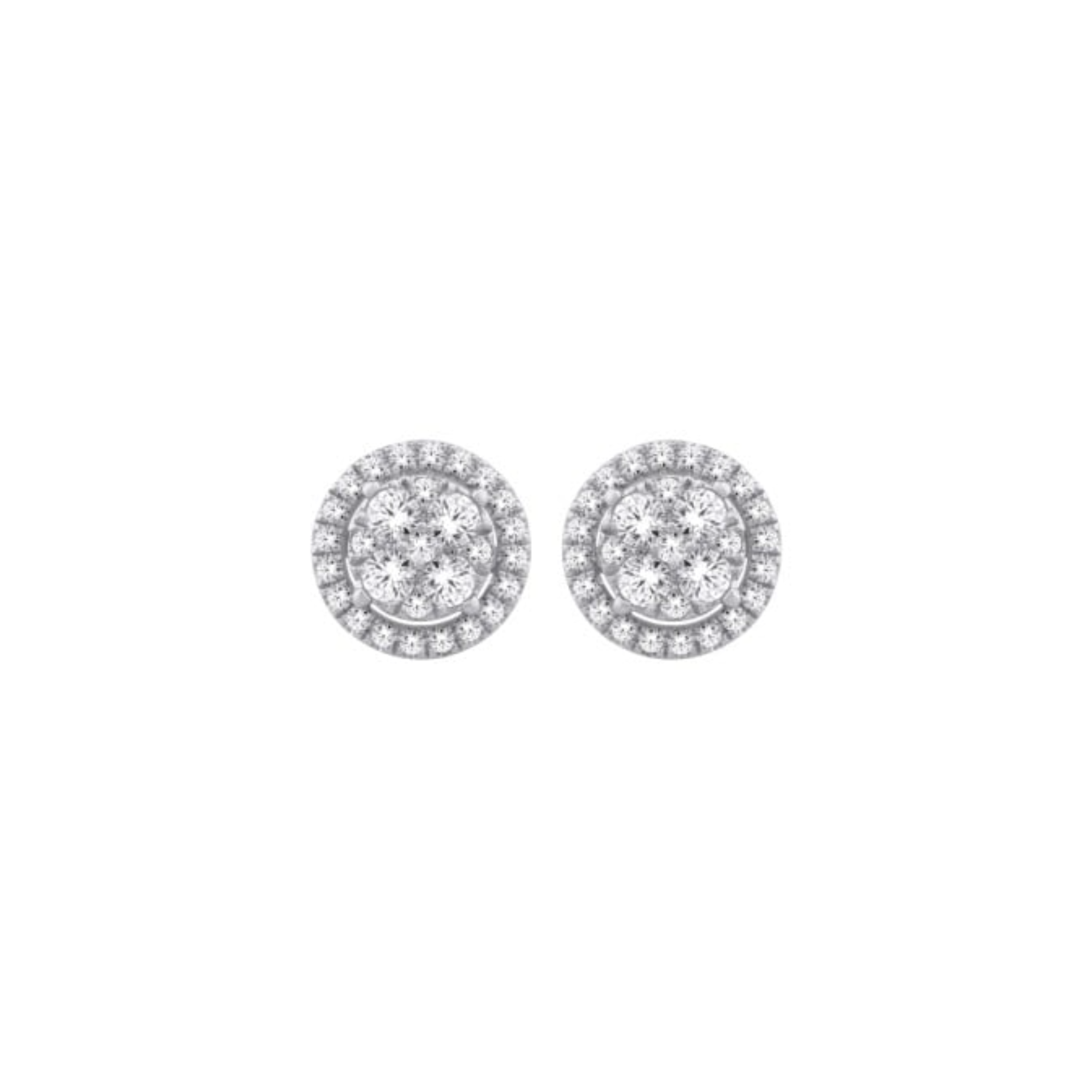 14K Yellow Gold Diamond Round Stud Earrings – 2.00ct Total Weight