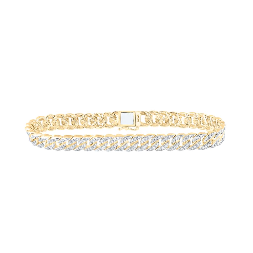 1-3/4 ct Diamond Cuban Link Bracelet in 10K Yellow Gold