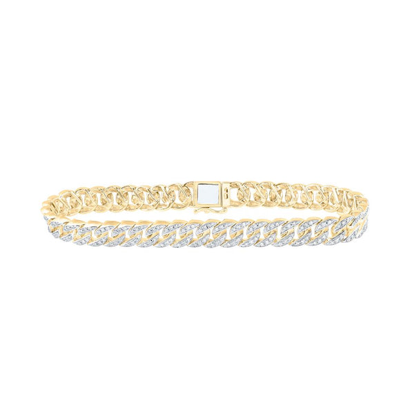 1-3/4 ct Diamond Cuban Link Bracelet in 10K Yellow Gold