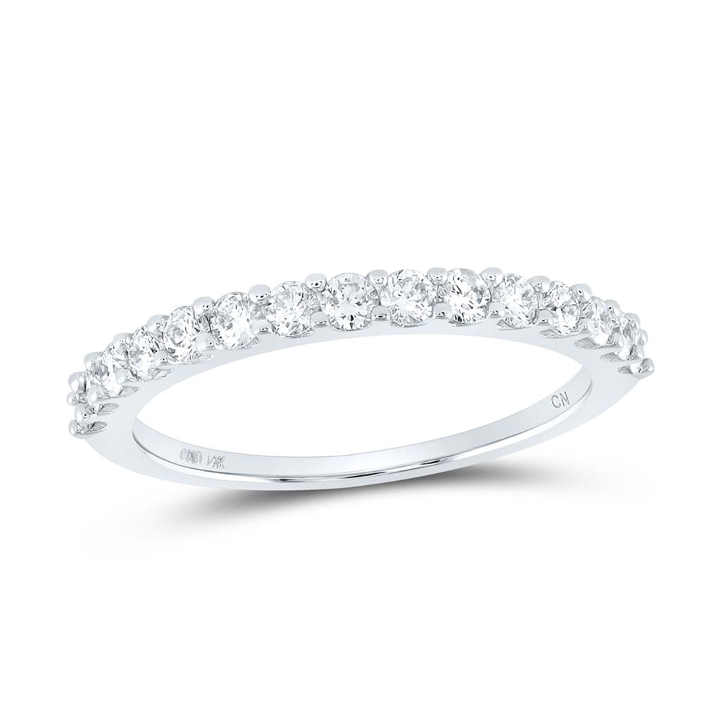 1/2 ct Diamond Anniversary Band in 14K White Gold