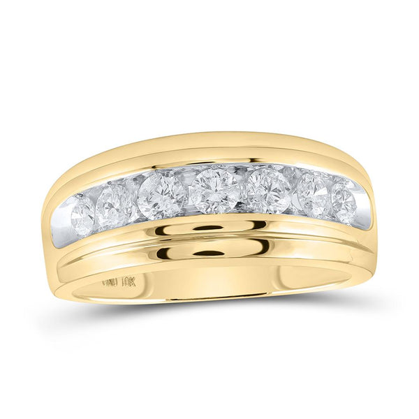 1 ct Channel Set Diamond Men's Wedding Band, 10K Gold