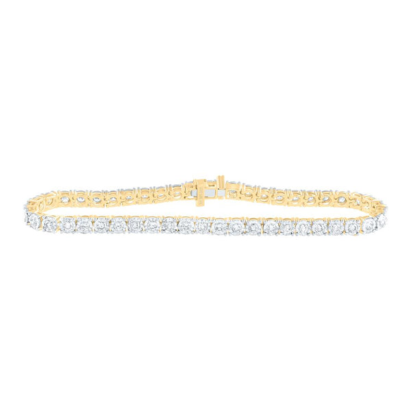 2 ct Classic Diamond Tennis Bracelet in 10K Yellow Gold