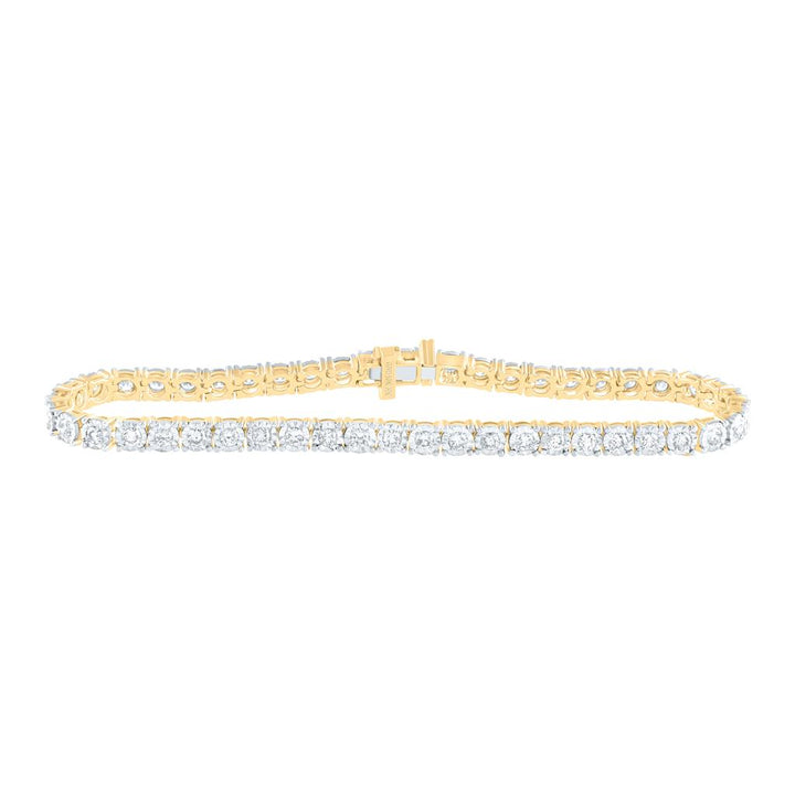 2 ct Classic Diamond Tennis Bracelet in 10K Yellow Gold