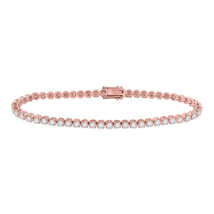 3 ct Diamond Tennis Bracelet in 14K Rose Gold