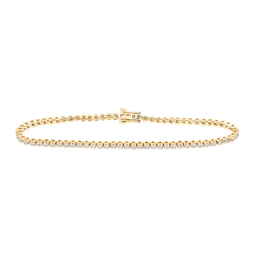 1-1/5 ct Diamond Tennis Bracelet in 10K Yellow Gold