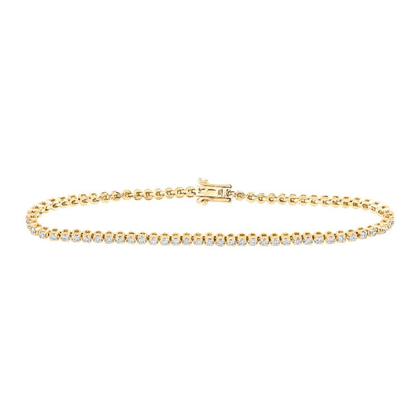 1-1/5 ct Diamond Tennis Bracelet in 10K Yellow Gold