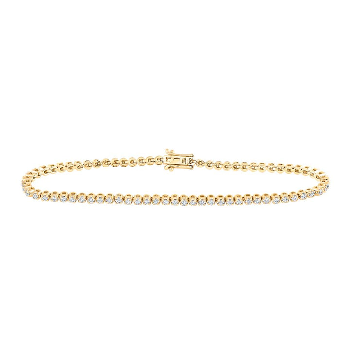 1-1/5 ct Diamond Tennis Bracelet in 10K Yellow Gold