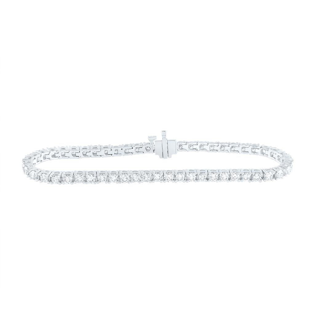 5 ct Statement Diamond Tennis Bracelet in 14K White Gold