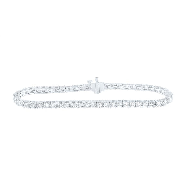 5 ct Statement Diamond Tennis Bracelet in 14K White Gold
