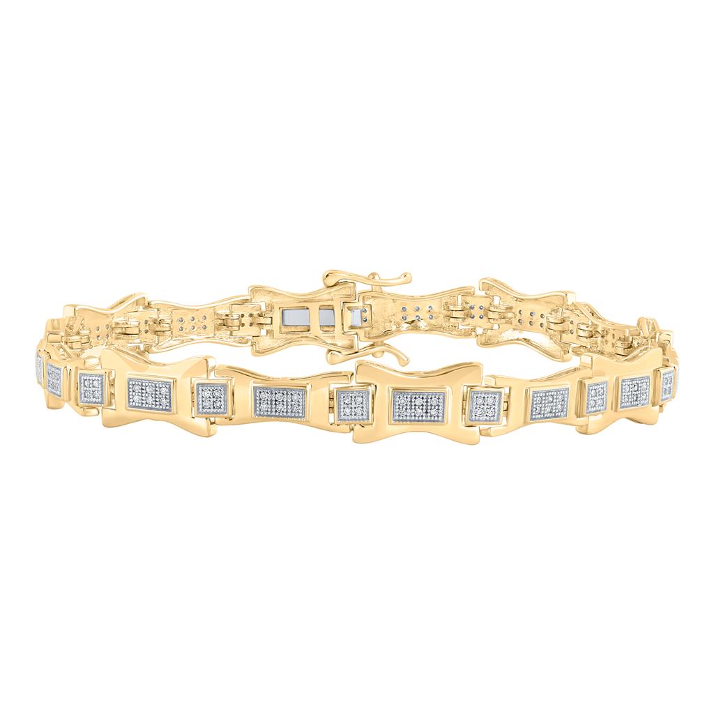 1/2 ct Diamond Link Bracelet in 10K Yellow Gold