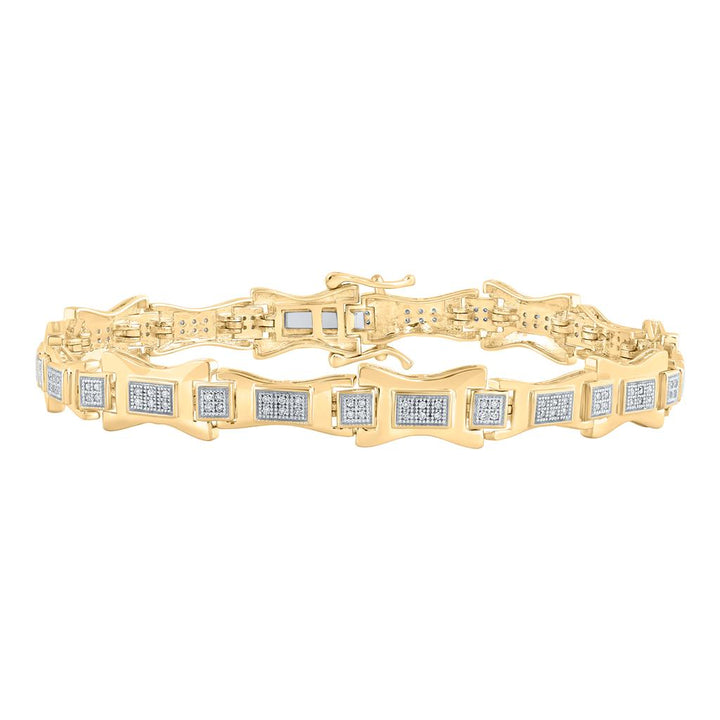 1/2 ct Diamond Link Bracelet in 10K Yellow Gold