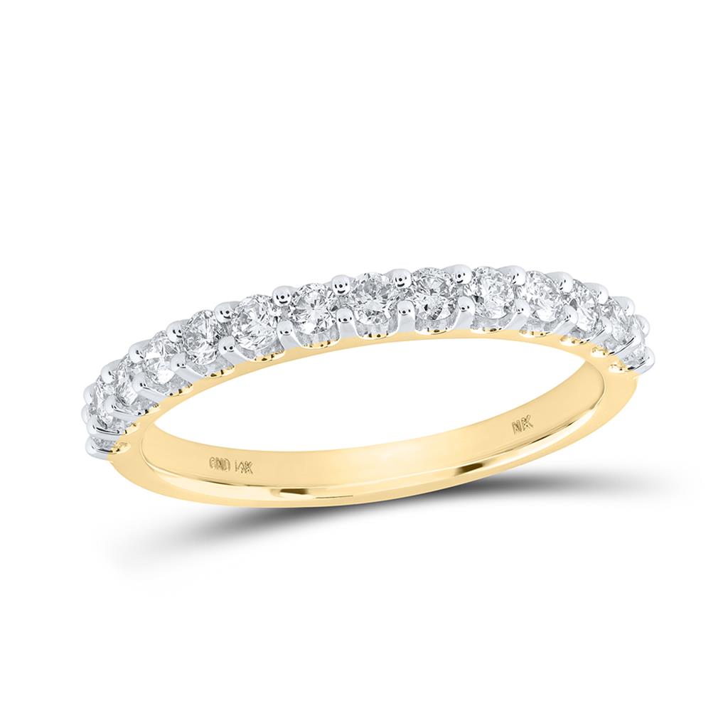 1/2 ct Diamond Wedding Band in 14K Yellow Gold