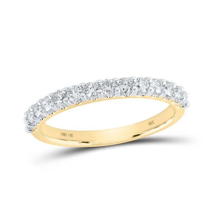 1/2 ct Diamond Wedding Band in 14K Yellow Gold