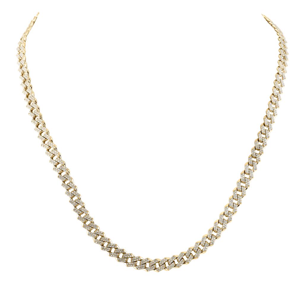5-5/8 ct Diamond Cuban Link Chain, 22 Inch in 10K Gold