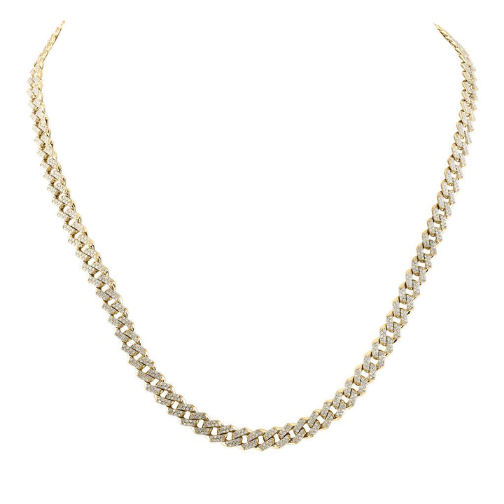 5-5/8 ct Diamond Cuban Link Chain, 22 Inch in 10K Gold