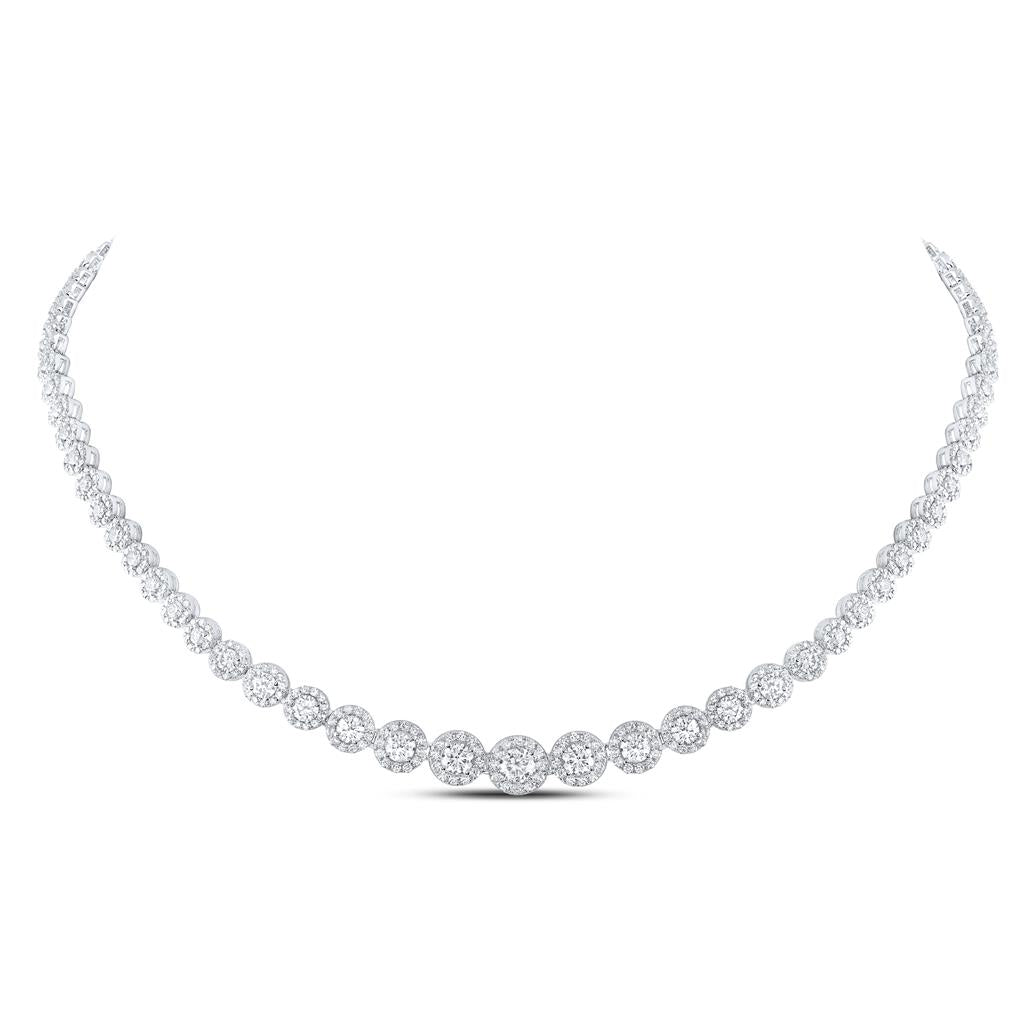 8-1/5 ct Diamond Fashion Necklace in 14K White Gold