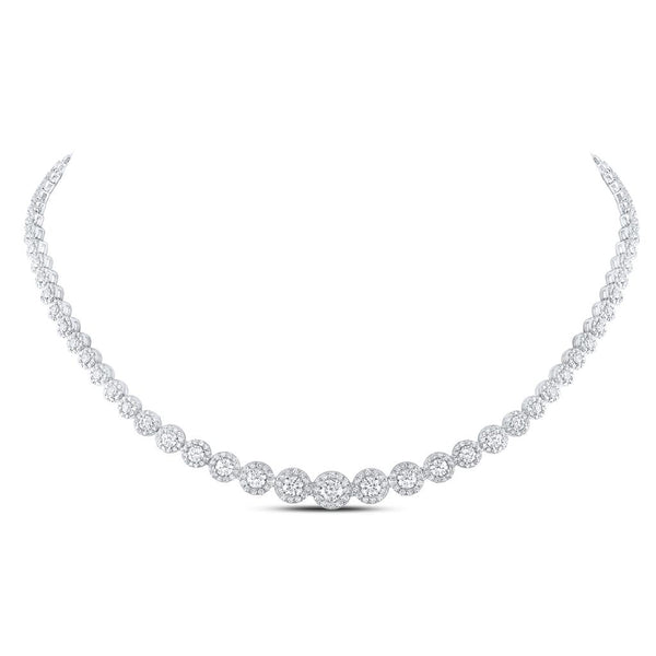 8-1/5 ct Diamond Fashion Necklace in 14K White Gold