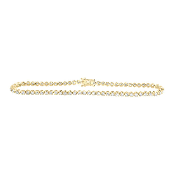 2-1/4 ct Diamond Tennis Bracelet, 8 Inch in 10K Gold