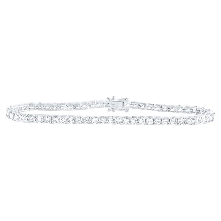 5 ct Diamond Tennis Bracelet, 7 Inch in 14K White Gold