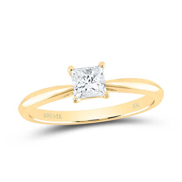 1 ct Princess Diamond Solitaire Engagement Ring, 14K Gold