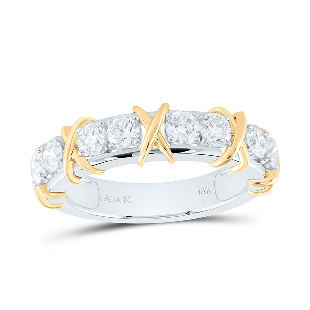 1 ct Diamond Two-Tone Fashion Band in 14K Gold