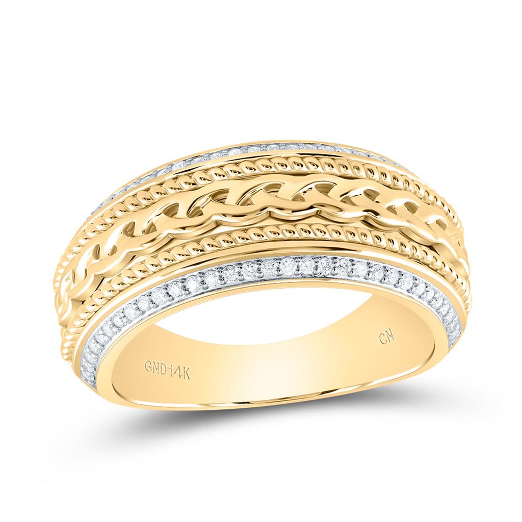 1/3 ct Diamond Men's Band in 14K Yellow Gold