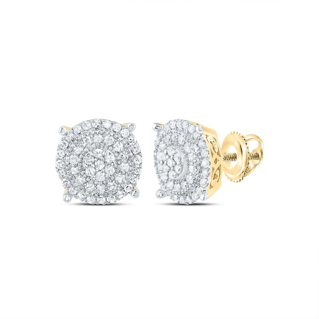 3/8 ct Round Diamond Men's Stud Earring in 10K Gold