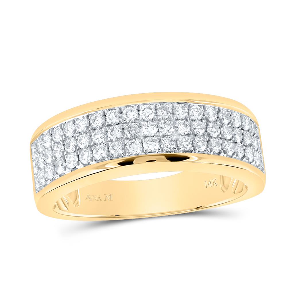 1 ct Diamond Men's Wedding Band in 14K Yellow Gold
