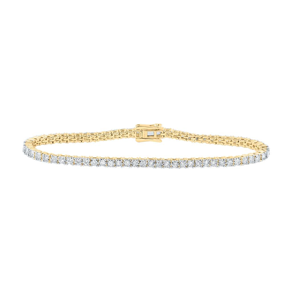 1-1/2 ct Diamond Tennis Bracelet, 7 Inch 10K Gold