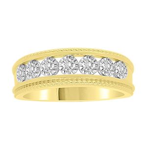 10kyg 0.50cttw Round Diamond Mens Ring