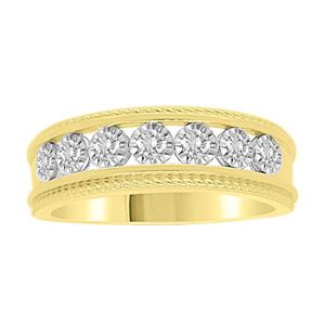 10kyg 0.50cttw Round Diamond Mens Ring