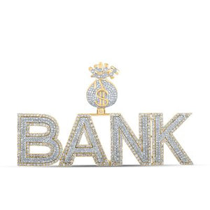 Bank Moneybag Pendant 3 7/8 cttw