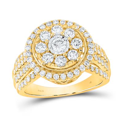 10kyg 1.20cttw Round Diamond Ladies Wedding Ring