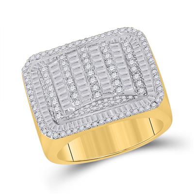 10kyg 2.25 cttw Baguette and Round Diamond Ring