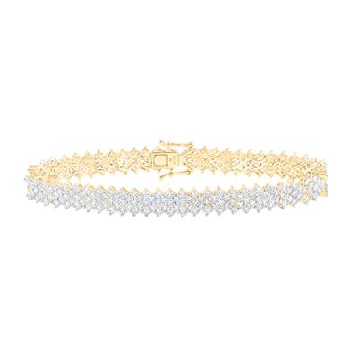 14kt Yellow Gold 7.41 cttw Diamond Ladies Bracelet