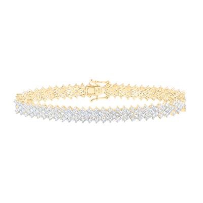 14kt Yellow Gold 7.41 cttw Diamond Ladies Bracelet