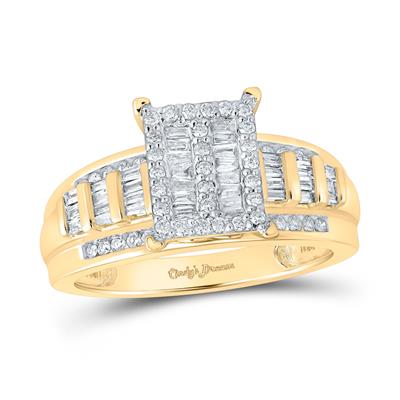 10k Gold 1.00cttw Baguette Diamond Ladies Cindy Ring