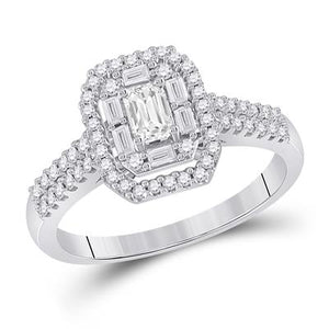 14kwg 5/8 cttw Diamond Halo Setting Ring