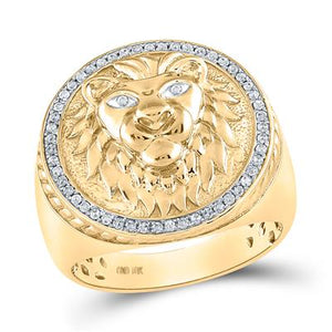 10kyg 1/3 cttw Diamond Lion Ring