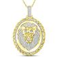 10k Oval Lion Pendant